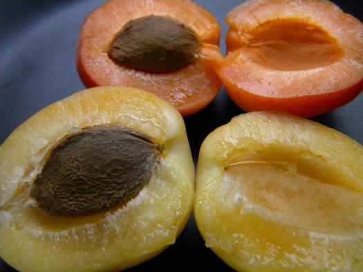 sliced white apricots